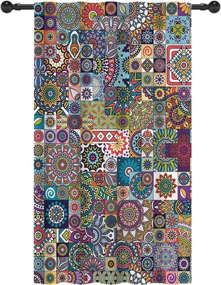 Obrázok produktu pre Závesy s vintage vzorom paisley, 140 x 229 cm, vhodné do spálne
