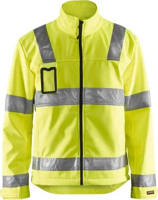 Produktbild von Blakläder High Vis Softshell Jacke 4838 2517 in zwei Farben, Farbe:gelb, Größe:2XL