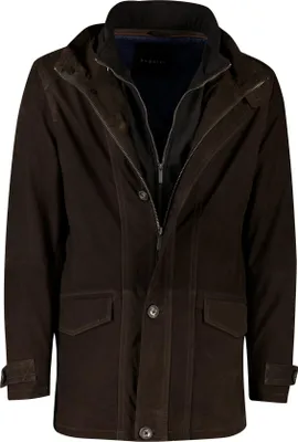 Produktbild von Bugatti Winterjacke einfarbig dunkelbraun weite Passform