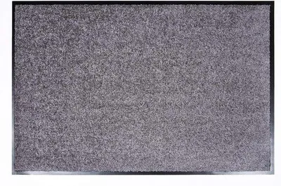 Produktbild von Famanu Fußmatte 60x180 cm - waschbare Antirutschmatte für Küche und Flur - graue Trockenschmutzmatte