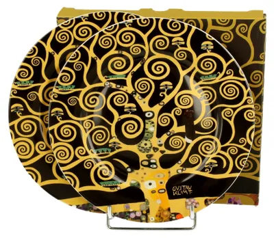 Produktbild von Duo Gustav Klimt Baum des Lebens 2 Dessertteller Porzellan