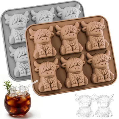 Eiswürfelform Highland Kuh, 2er Set, Silikon, BPA-frei