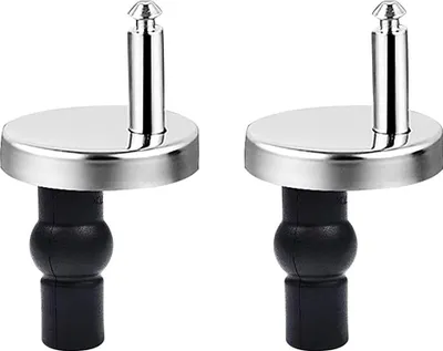 Produktbild von 2 Stück RVS WC-Sitz Scharniere mit Schnellverschluss - inklusive Befestigungsset - für Toiletten mit blinden Löchern