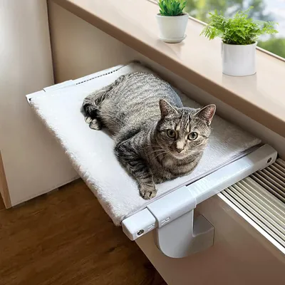 Produktbild von Katzenliege Balkon Fensterhängematte für Heizung Heizkörper Hängematte für Katzenfenster Katzen Fensterliege Fensterplätze Katzenbett Fensterbank