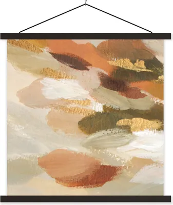 Produktbild von MuchoWow® Textilposter Farbe - Grün - Rot 40x40 cm mit schwarzem Rahmen - Fotos