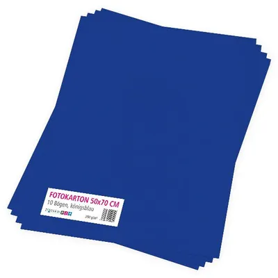 Produktbild von itenga Fotokarton königsblau - 50x70cm 300g/m² 10 Bogen