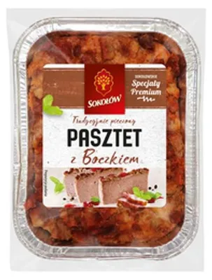 Zdjęcie produktu dla Pasztet z boczkiem 200 g Sokołów