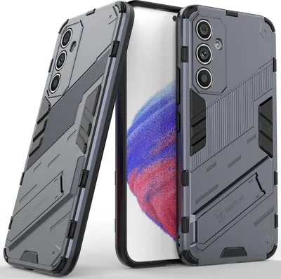 Produktbild von Armor Hülle für Samsung Galaxy A54, Hybrid PC TPU Bumper Stoßfestes Schutzhülle mit Standfunktion Grau