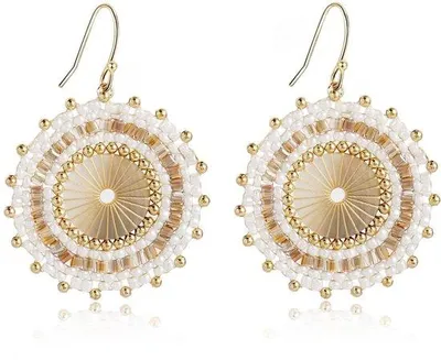 Produktbild von Handgefertigte Boho-Perlenohrringe für eine elegante Sommerausstrahlung