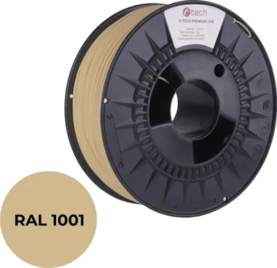 Produktbild von C-TECH-Filament PREMIUM LINE PETG beige RAL1001