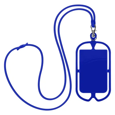 Immagine prodotto di Avizar, custodia universale per smartphone con catena e portacarte da portare al collo, colore blu notte