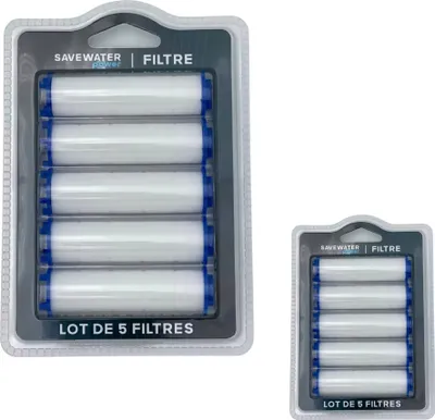 Two packages of water filters are shown against a white background.