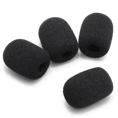 Image de 4 x Remplacement Noir Mousse Microphone Coussin pour Casque Écouteurs - 20mm