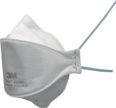 Produktbild von Atemschutzmaske Aura™ 9320+ FFP2 NR D ohne Ausatemventil, faltbar 10 St./KT