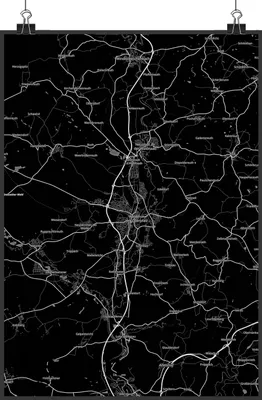 Produktbild von Mr. & Mrs. Panda Bild Weiden DIN A4 - Geschenk, Plakat, Stadt, Kunstdruck, wanddeko, Wandbild, drucke, Dorf Karte Landkarte Map Stadtplan