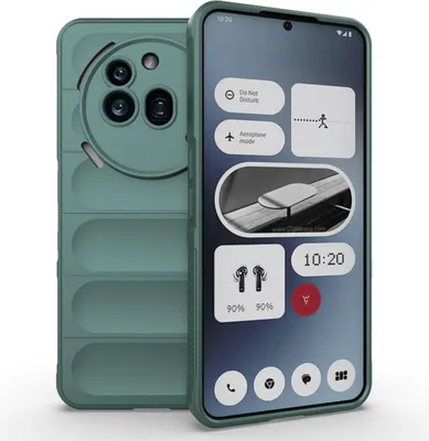 Produktbild von Hülle für Nothing Phone (3a) Pro - Phonesta GripShell Silikon Back Cover - Dunkelgrün