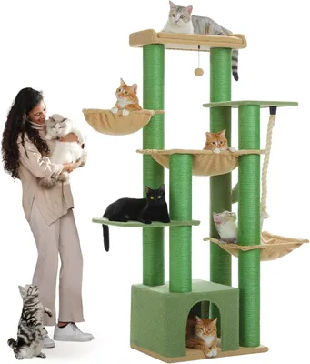 Produktbild von Purpurra Kratzbaum Extra-Dick Stämme XXL Stabil für Grosse Katzen, 114/170 cm