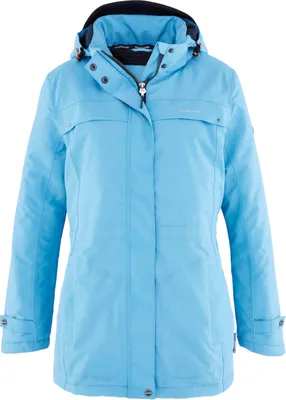 Produktbild von Coastguard Damen Funktionsjacke - Outdoor-Jacke mit abnehmbarer Kapuze wasserdicht atmungsaktiv in Aqua-Blau Größe 36