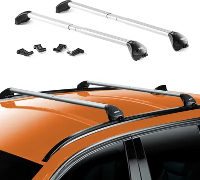 Zdjęcie produktu dla Bagażnik dachowy do Skoda Kamiq 2019-2025 aluminiowy srebrny 2 szt. ABE