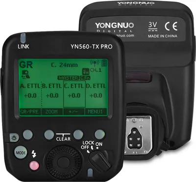 Obrázek produktu pro YONGNUO YN560-TX PRO 2.4G bezdrátový vysílač blesku Speedlite s LCD displejem pro digitální zrcadlovky Canon pro blesky YN862C/YN968C/YN200/YN560III/YN560IV/YN860Li/YN720/YN660/YN685 Speedlite pro přijímač YN622CII/RF605 Series/RF603II Series/RF602-RX
