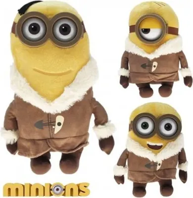 Image de Minions - Minion avec manteau 28cm peluche