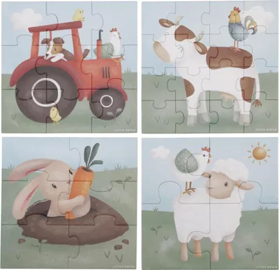 Produktbild von Little Dutch Little Farm Puzzle – 4-in-1