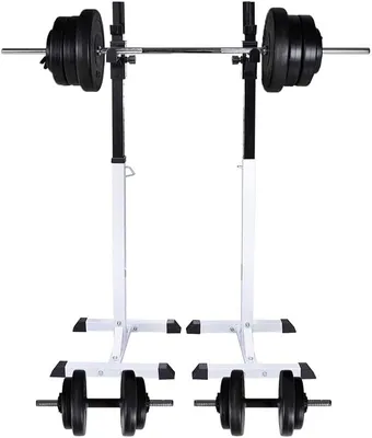 Produktbild von Hantelständer mit Hantelset und Gewichten, 60,5 kg, für Fitness, Krafttraining, Zuhause