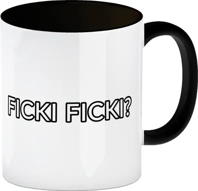Produktbild von Ficki Ficki Kaffeebecher Schwarz Diese Tasse ist etwas für Männer die gerne