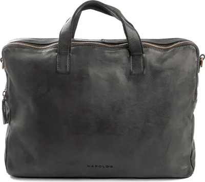 Zdjęcie produktu dla Skórzana torba na laptopa HAROLD'S z przegrodą na laptopa Submarine Notebookbag Carry Case Black czarna
