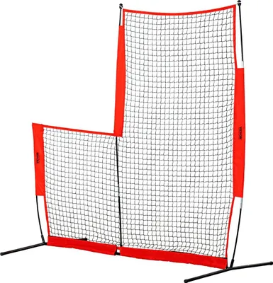Immagine prodotto di Schermo da baseball per gabbia di battuta, schermo di sicurezza per baseball e softball 7x7 piedi, schermo di battuta portatile con protezione per il corpo, borsa per il trasporto e picchetti, rete da baseball per la protezione dei lanciatori
