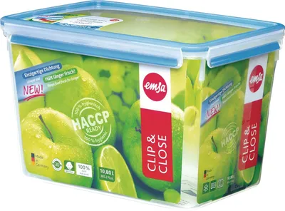 Productafbeelding van Emsa CLIP & CLOSE vershoudcontainer, rechthoekig, 10,8 liter, 508549