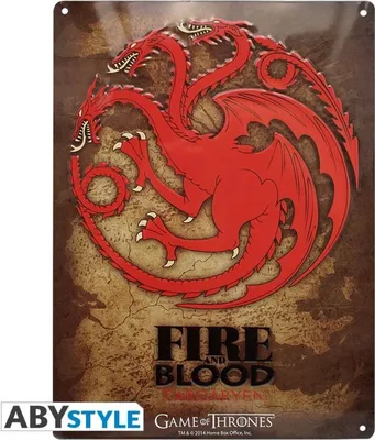Obrázek produktu pro Game of Thrones Targaryen - Metallplatte - Emblem