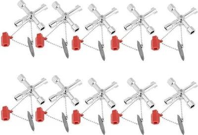 Produktbild von Mehrfach-Cross-Schraubenschlüssel-Set, 10-teilig, universell, Handwerkzeug