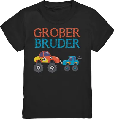 Produktbild von Monstertruck Großer Bruder T-Shirt – Black / 110/116 (5-6)