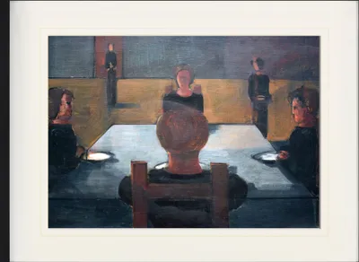 Produktbild von Oskar Schlemmer Gerahmtes Bild Mit Edlem Passepartout | Wand-Bilder | Im Bilderrahmen - Tischgesellschaft, 1935 (60 x 80 cm)