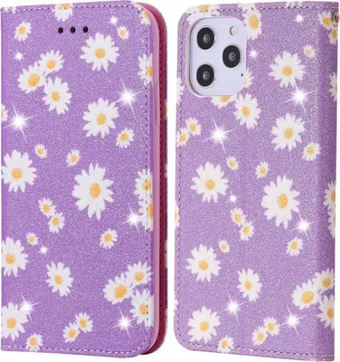 Produktbild von König Design Hülle kompatibel mit Apple iPhone 12 Pro Max Kunstleder Handyhülle - Handy Case Violett