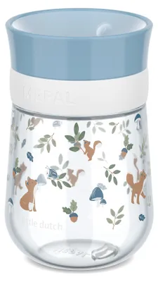 Imagen del producto de Mepal Mio, vaso para aprender a beber de 360° para bebés, modelo mio, 300 ml, diseño "amigos del bosque". Dimensiones: 79 x 127 mm. Código: 108018565408
