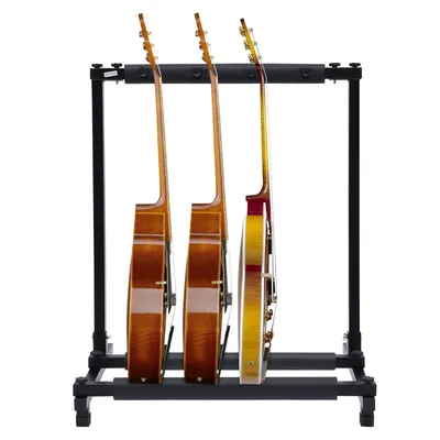 Zdjęcie produktu dla 3-krotny stojak na gitarę stojak na gitarę wielokrotny stojak na gitarę wielokrotny stojak na gitarę, składany z kółkami, stojak na gitarę, stojak na gitarę wielokrotną do gitary akustycznej, gitary klasycznej, gitary akustycznej basowej, gitary elektrycznej, gitary basowej