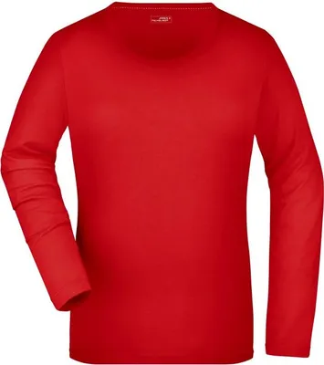 Produktbild von Langarm Shirt aus weichem Elastic-Single-Jersey red, Gr. M