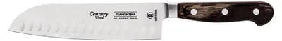 Productafbeelding van Tramontina CENTURY WOOD Santoku mes, met kling met stomp zaagrand, kookmes, mes, lemmetlengte 18,6 cm, roestvrij staal / hout, 21542-197