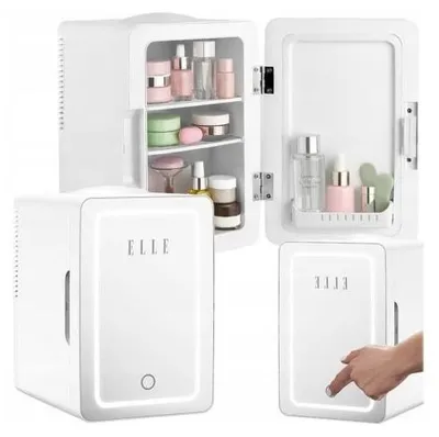 Obrázek produktu pro Mini lednička s LED zrcátkem na líčení ELLE 6 l, bílá