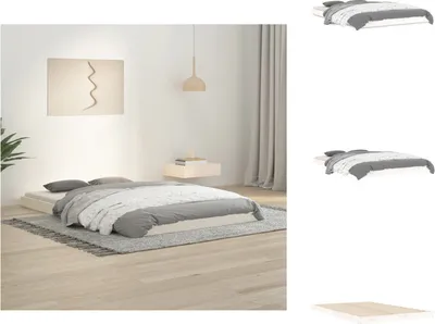 Produktbild von vidaXL Massivholzbett Weiß 120x190 cm Kiefer -  Betten & Bettgestelle