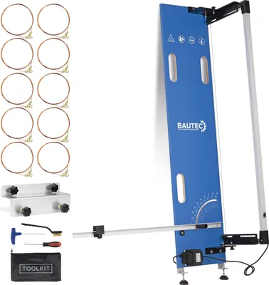 Produktbild von BAUTEC Styroporschneider GAZELLE 2.1 » Starter-Set inkl. 10 Schneidedrähte, Gerüsthalterung » Heißdrahtschneider