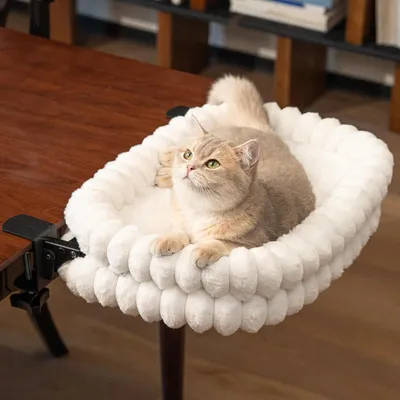 Image de Panier pour chat et table, pliables, structure en métal, 2 en 1, pour intérieur