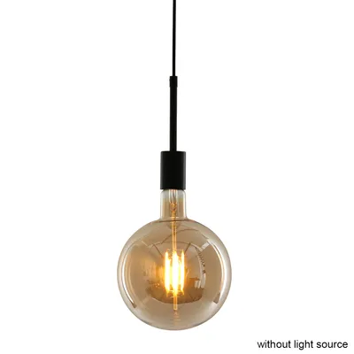 Image de Mexlite - suspension - Minimalics - noir - métal - Ø 10cm - E27 - 2701ZW