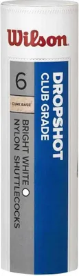 Immagine prodotto di Wilson Dropshot Shuttlecocks 6 Bianco 6 Canestro da badminton