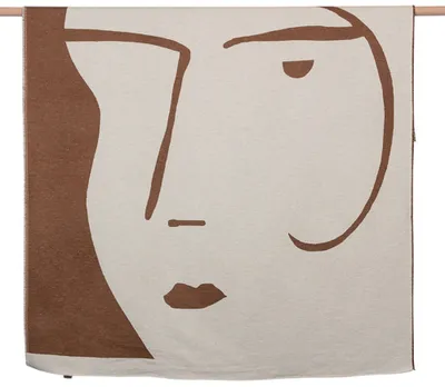 Produktbild von David Fussenegger Wohndecke Luca 'Frau' 140 x 200 cm Rohweiß