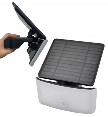 Produktbild von Solarbetriebene LED-Scheinwerfer mit Bewegungsmelder (PIR) und Dämmerungssensor, weiß, neutralweiß