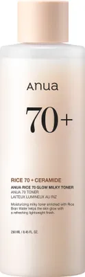 A product shot of a skincare toner bottle.