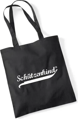 Produktbild von Hellweg Druckerei Jutebeutel Schützenkind Vintage Geschenk Tasche Black 10 Liter Baumwolle Schützenkind Vintage Präsent